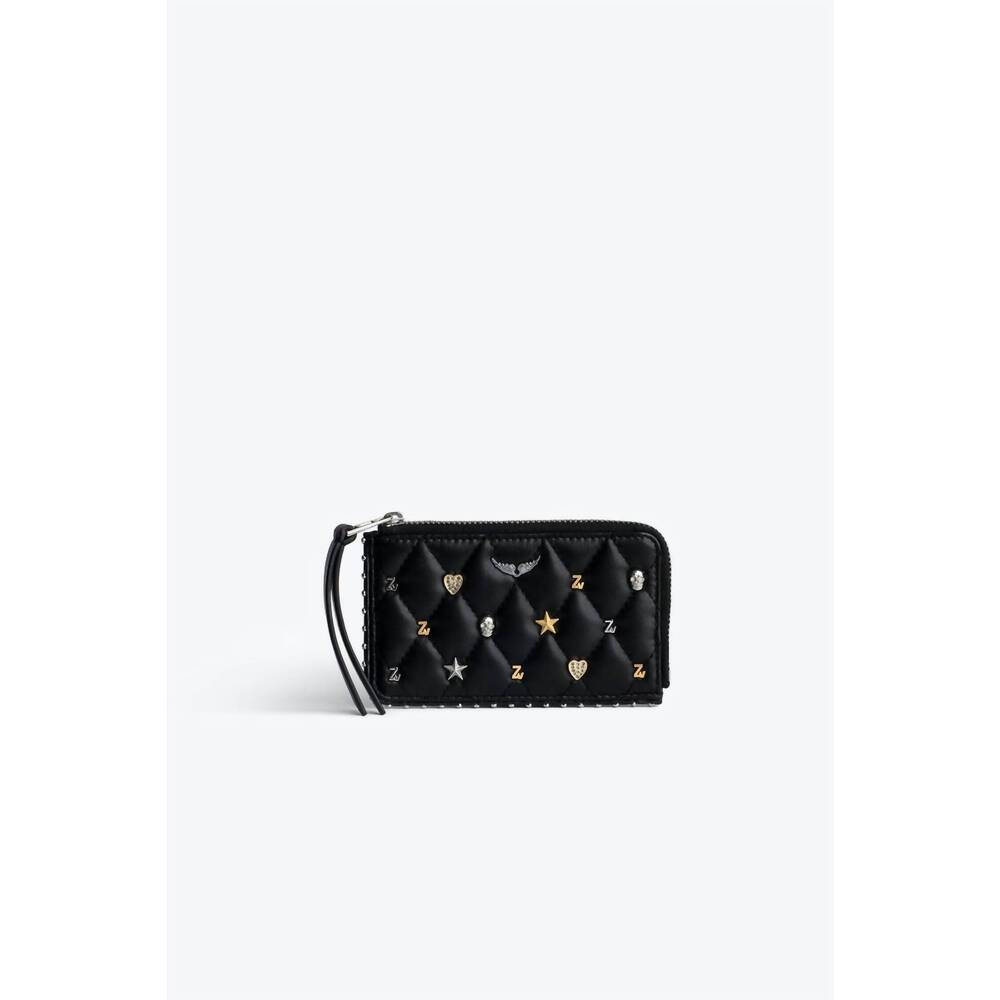 NEW ZADIG & VOLTAIRE women's card card holder in noir